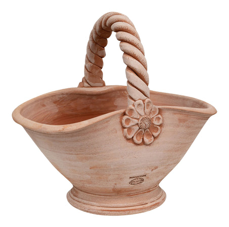 Biscottini Paniere, Paniere, Cesto, Vaso in Terracotta 100% Made in Italy interamente Lavorato a Mano L46XPR34XH46 CM