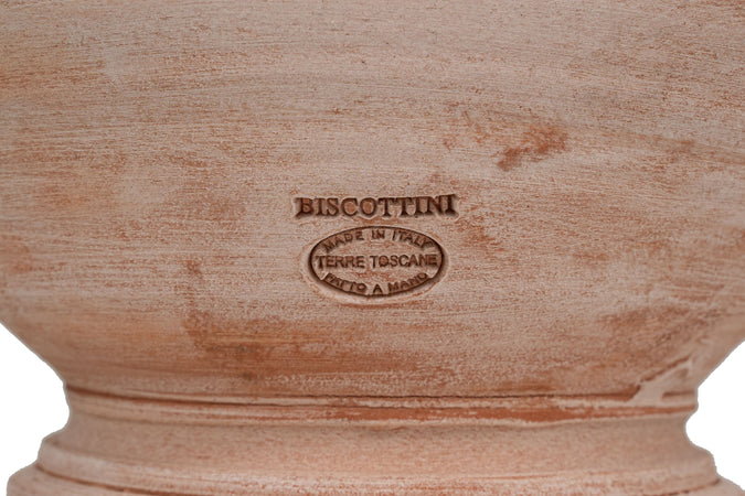 Biscottini Paniere, Paniere, Cesto, Vaso in Terracotta 100% Made in Italy interamente Lavorato a Mano L46XPR34XH46 CM