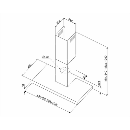 Smeg Cappa Aspirante A Muro 60cm 180w D Luce Led Inox Kate600ex