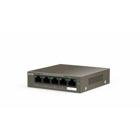 TENDA TEG1105P-4-63W - DESKTOP SWITCH 5 PORTE CON 4 POE - 10/100/1000 MBPS - CHASSIS METALLO
