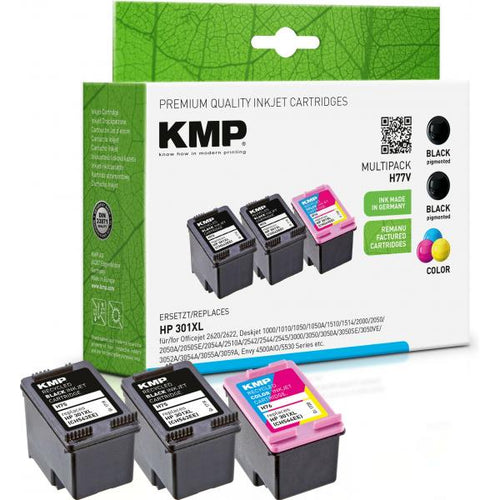 KMP 1719,4055 cartuccia d'inchiostro 3 pz Compatibile Nero, Ciano, Magenta, Giallo (KMP 1719,4055 bl?kpatron 3 stk Kompati)