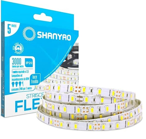 SHANYAO - ROLLA 5 MT STRIP LED 12V 24W L.F.