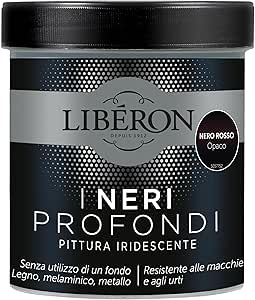 LIBERON - PITTURA IRIDESCENTE I NERI PROFONDI NUOVO NERO ROSSO OPACO 500ML