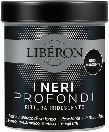 LIBERON - PITTURA IRIDESCENTE I NERI PROFONDI NUOVO NERO ROSSO OPACO 500ML