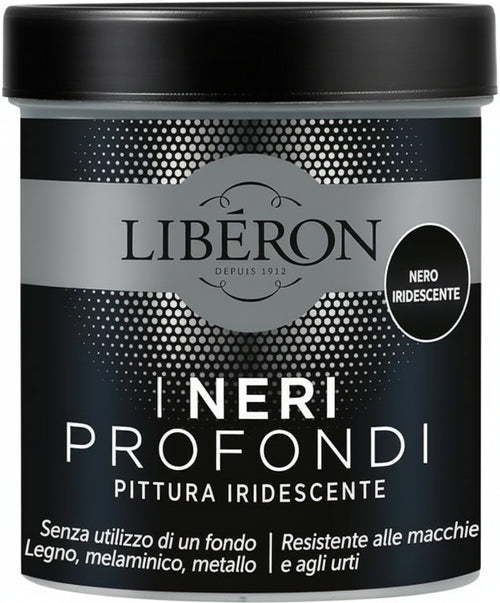 LIBERON - PITTURA IRIDESCENTE I NERI PROFONDI NUOVO NERO ROSSO OPACO 500ML