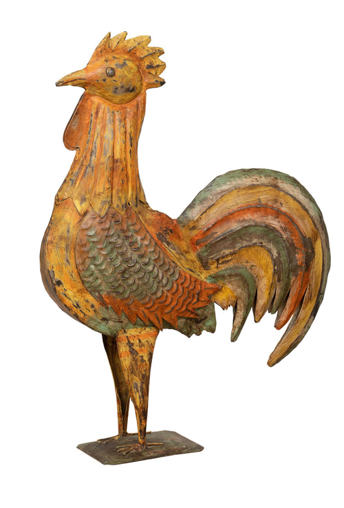 Biscottini Biscottini Statua Gallina Ferro Arredo Giardino Esterno Decorazione 50x13x65