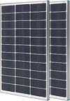 Renogy 2 Pack 100W 12V Solar Panels High Efficiency Monocrystalline PV Module Charger for RV, Marine, Roof, Farm, Batteries and Other Off Grid Applications, 2 Pack 100W
