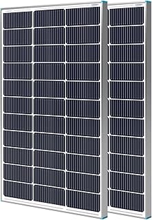 Renogy 2 Pack 100W 12V Solar Panels High Efficiency Monocrystalline PV Module Charger for RV, Marine, Roof, Farm, Batteries and Other Off Grid Applications, 2 Pack 100W