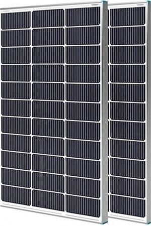 Renogy 2 Pack 100W 12V Solar Panels High Efficiency Monocrystalline PV Module Charger for RV, Marine, Roof, Farm, Batteries and Other Off Grid Applications, 2 Pack 100W