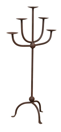 Biscottini Candeliere a Piantana Biscottini in Ferro Battuto Artigianale Ruggine Anticata