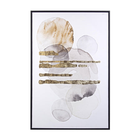 Quadro moderno Stampa su tela Oro su Bianco 62 X 92 cm minimalista bold