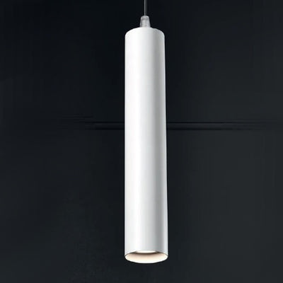 Sospensione Illuminando INDRO SP GU10 LED lampadario moderno classico metallo tortora bianco cilindro interno