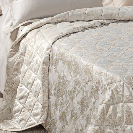 Copriletto Trapuntato Fioralba ! Caleffi In Raso Jacquard Matrimoniale Dreaming - Eleganza e Comfort