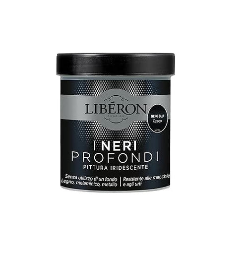 LIBERON - PITTURA IRIDESCENTE I NERI PROFONDI NUOVO NERO BLU OPACO 500ML