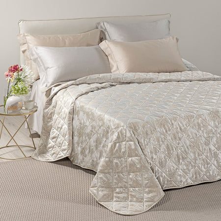 Copriletto Trapuntato Fioralba ! Caleffi In Raso Jacquard Matrimoniale Dreaming - Eleganza e Comfort