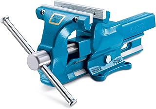 Heuer, morsa da banco con ganasce reversibili e intercambiabili, scanalata e liscia, 4661837