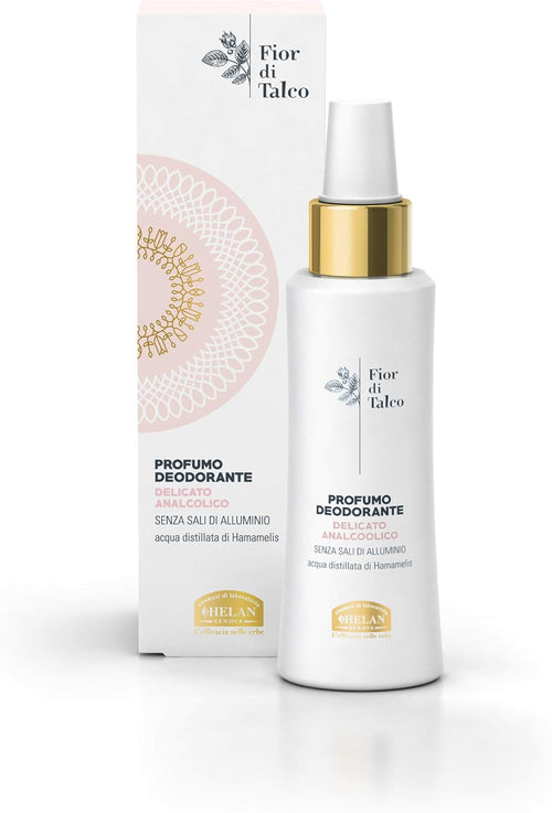 Helan, Fior di Talco, Profumo Deodorante, Spray - Analcolico, Delicato sulla Pelle - Antiodore ad Azione Dermopurificante, Previene Bruciori e Irritazioni - 100 ml - Naturopatica shop & therapy