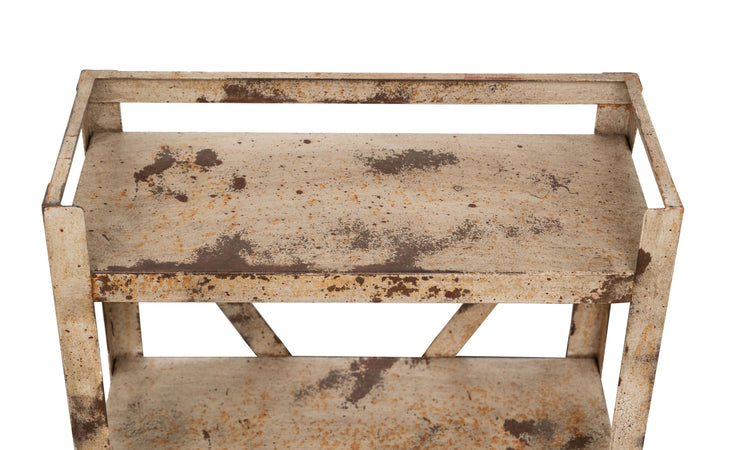 Biscottini Etagere Shabby in ferro finitura naturale anticata realizzato ferro. dimensioni