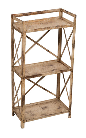Biscottini Etagere Shabby ferro Biscottini anticato 2 ripiani 38x20x76 mobile arredo casa