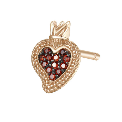 ROSATO - MONO ORECCHINO STORIE SACRO CUORE