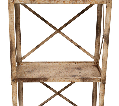 Biscottini Etagere Shabby ferro Biscottini anticato 2 ripiani 38x20x76 mobile arredo casa