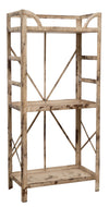 Biscottini Biscottini Etagere Shabby in Ferro Anticaro 2 Ripiani 50x27x108 Arredo Casa