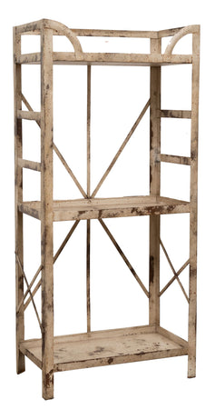 Biscottini Biscottini Etagere Shabby in Ferro Anticaro 2 Ripiani 50x27x108 Arredo Casa
