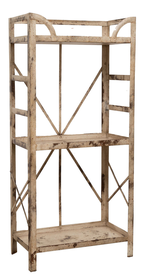 Biscottini Biscottini Etagere Shabby in Ferro Anticaro 2 Ripiani 50x27x108 Arredo Casa