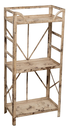 Biscottini Biscottini Etagere Shabby in Ferro Anticaro 2 Ripiani 50x27x108 Arredo Casa