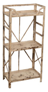 Biscottini Biscottini Etagere Shabby in Ferro Anticaro 2 Ripiani 50x27x108 Arredo Casa