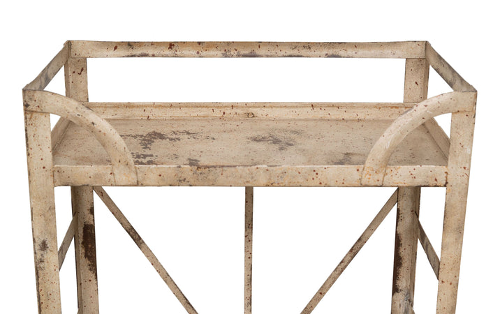 Biscottini Biscottini Etagere Shabby in Ferro Anticaro 2 Ripiani 50x27x108 Arredo Casa