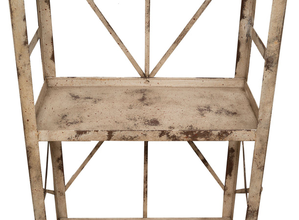 Biscottini Biscottini Etagere Shabby in Ferro Anticaro 2 Ripiani 50x27x108 Arredo Casa