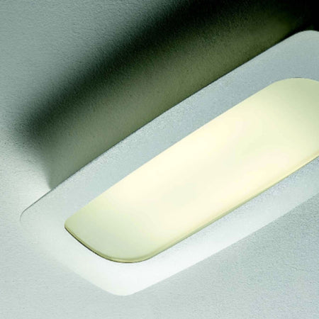 Applique Illuminando STONE AP G 30W LED 3000LM 3000°K lampada parete soffitto metallo acrilico bianco moderno rettangolare