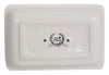 Biscottini Porta saponetta svuota tasche in porcellana bianca decorata Le Bain Paris L14xPR9,8xH4 cm