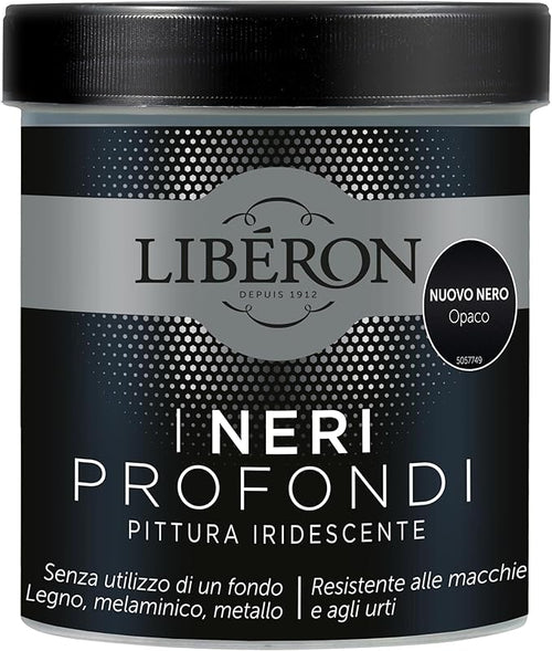 LIBERON - PITTURA IRIDESCENTE I NERI PROFONDI NUOVO NERO OPACO 500ML
