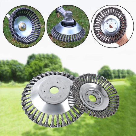 Spazzola per decespugliatore disco da diserbo in acciaio zincato, rimuovi erbacce, muschio e rovi