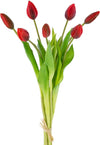 Mazzo 7 tulipani in gomma per decorazione ambienti h 31 cm
