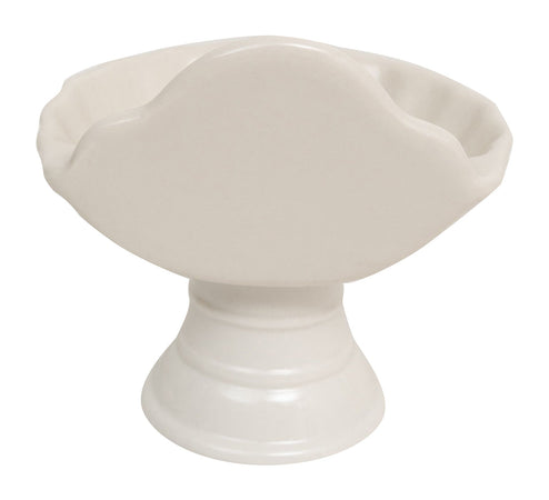 Biscottini Porta saponetta svuota tasche in porcellana bianca decorata "Le Bain Paris" L11,2xPR9,5xH10,8 cm