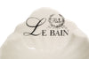 Biscottini Porta saponetta svuota tasche in porcellana bianca decorata Le Bain Paris L11,2xPR9,5xH10,8 cm