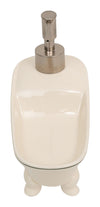 Biscottini Dispenser sapone liquido in porcellana bianca decorata Savons Superfines L17xPR9xH16 cm