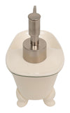 Biscottini Dispenser sapone liquido in porcellana bianca decorata Savons Superfines L17xPR9xH16 cm