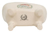 Biscottini Dispenser sapone liquido in porcellana bianca decorata Savons Superfines L17xPR9xH16 cm