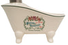 Biscottini Dispenser sapone liquido in porcellana bianca decorata Savons Superfines L17xPR9xH16 cm