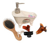 Biscottini Dispenser sapone liquido in porcellana bianca decorata Savons Superfines L17xPR9xH16 cm
