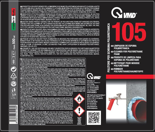 Pulitore per schiuma poliuretanica VMD per uso professionale 500 ml