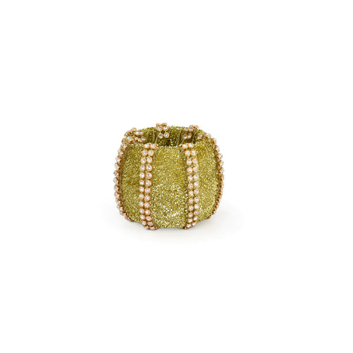 Ferma tovagliolo moderno ad anello decorato con perline Ø 5 cm