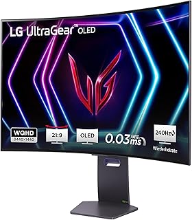 LG Electronics 39GS95QE-B.AEU UltraWide QHD UltraGear Gaming OLED Monitor 39 Inches (99 cm), 3440 x 1440, 0.03 ms GtG, 240Hz, HDR400 True Black, NVIDIA G-Sync Compatible, AMD FreeSync Premium Pro -