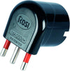 ROSI - ADATTATORE SCHUKO 16A 2P+T NERO 90^
