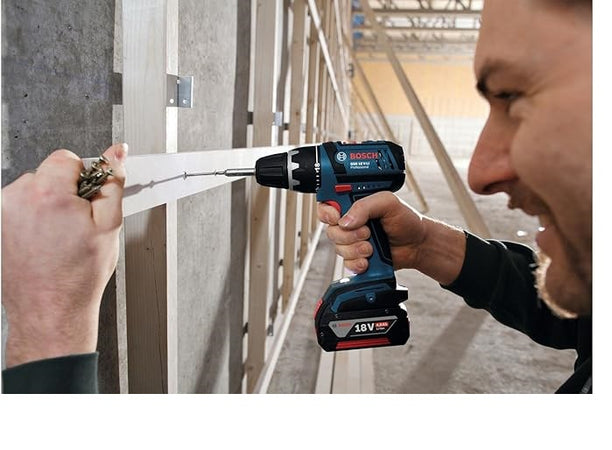 BOSCH - PROFESSIONAL TRAPANO AVVITATORE ABATTERIA GSR18V 18.0V LITIO- 4Ah MANDRINO AUTOSERRANTE 13MM 2 BATTERIE