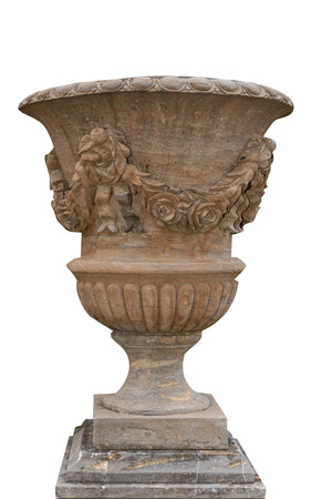 Biscottini Vaso con base in pietra L65xPR65xH198 cm completo base, dimensioni Offerta